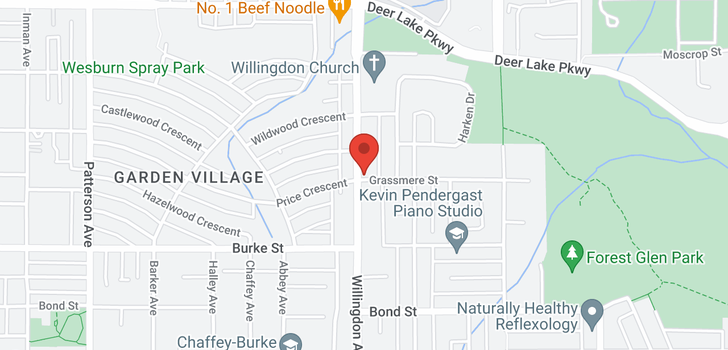 map of 4505 GRASSMERE STREET